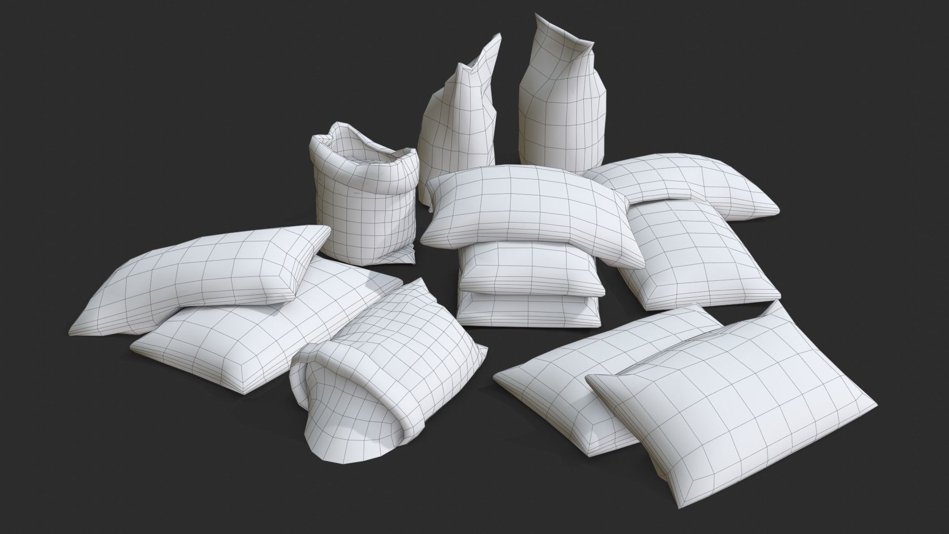 Bulk Bags Bundle Pack 3D Model Collection_33