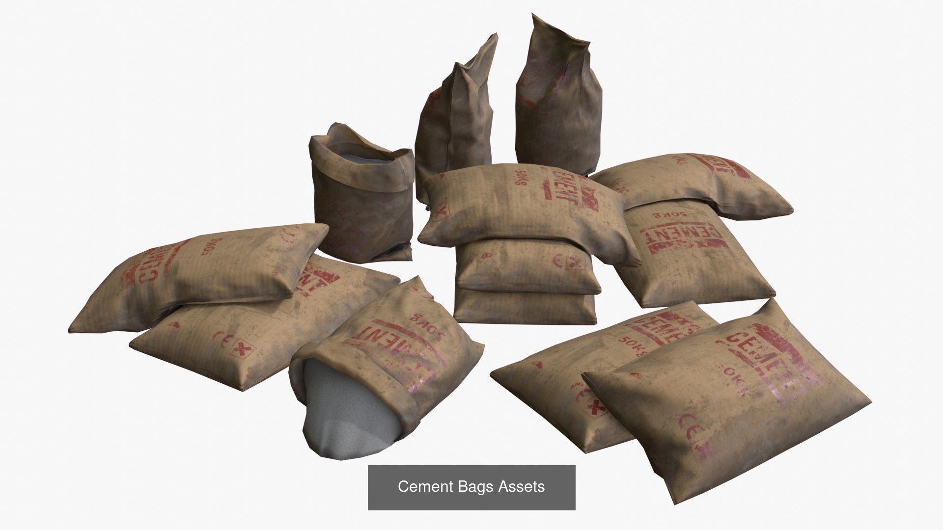 Bulk Bags Bundle Pack 3D Model Collection_2