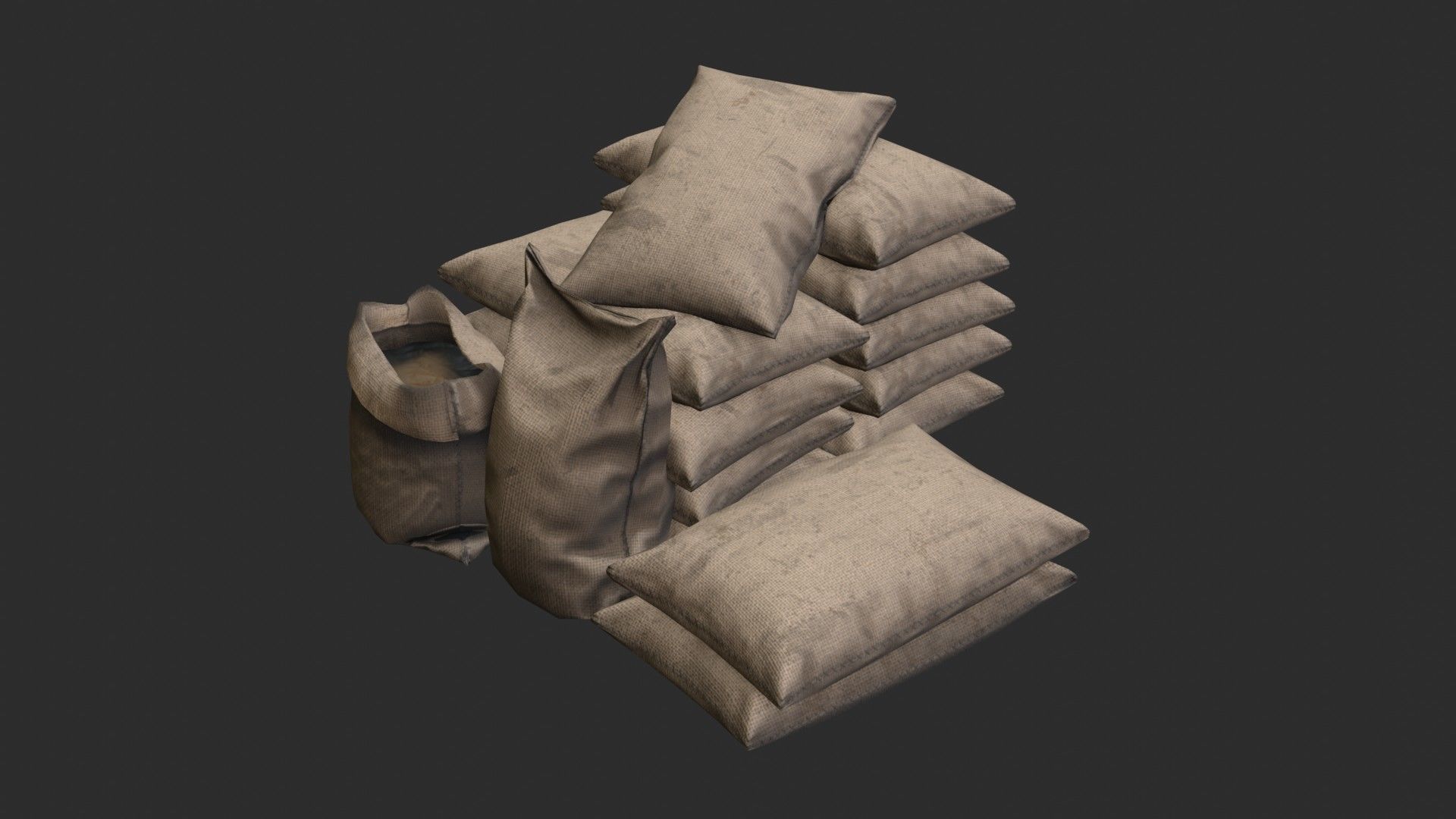 Bulk Bags Bundle Pack 3D Model Collection_21