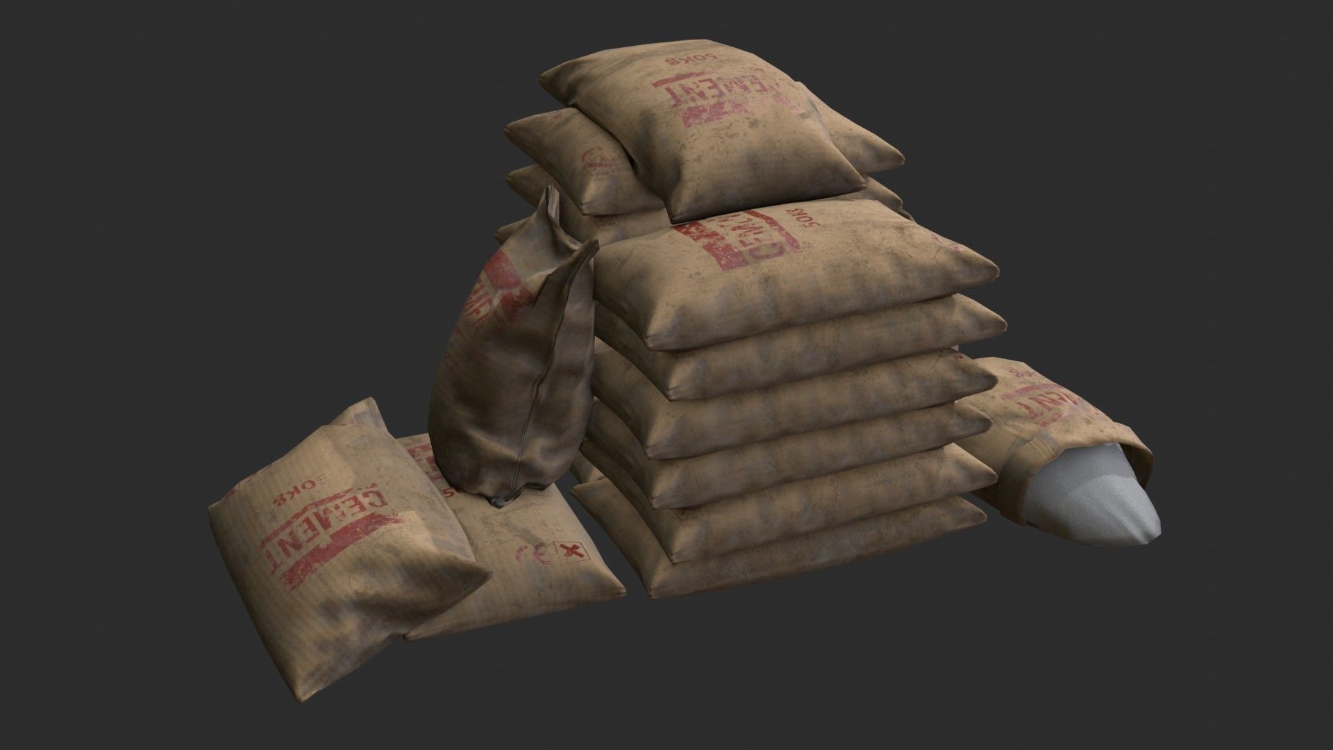 Bulk Bags Bundle Pack 3D Model Collection_6