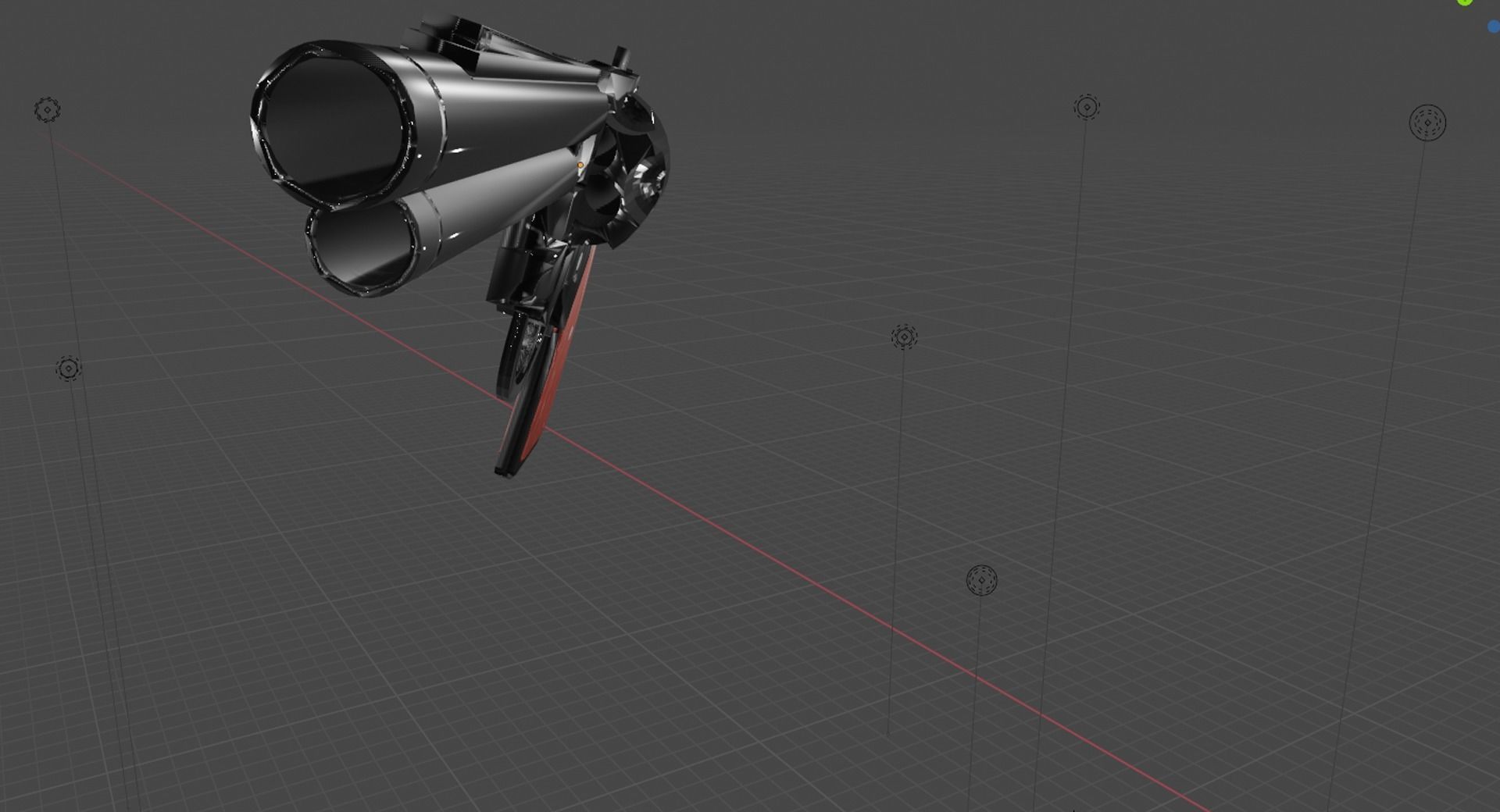 handgun revolver 3D model_5