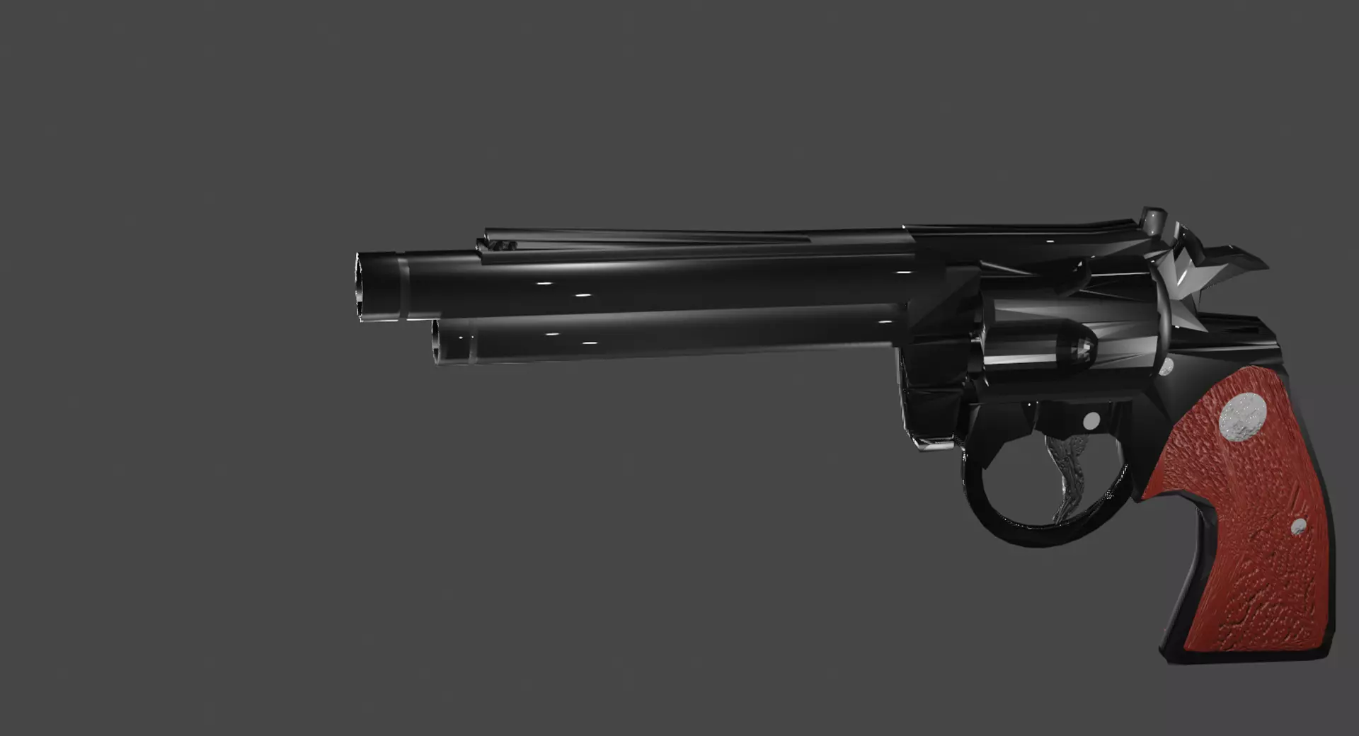handgun revolver 3D model_0
