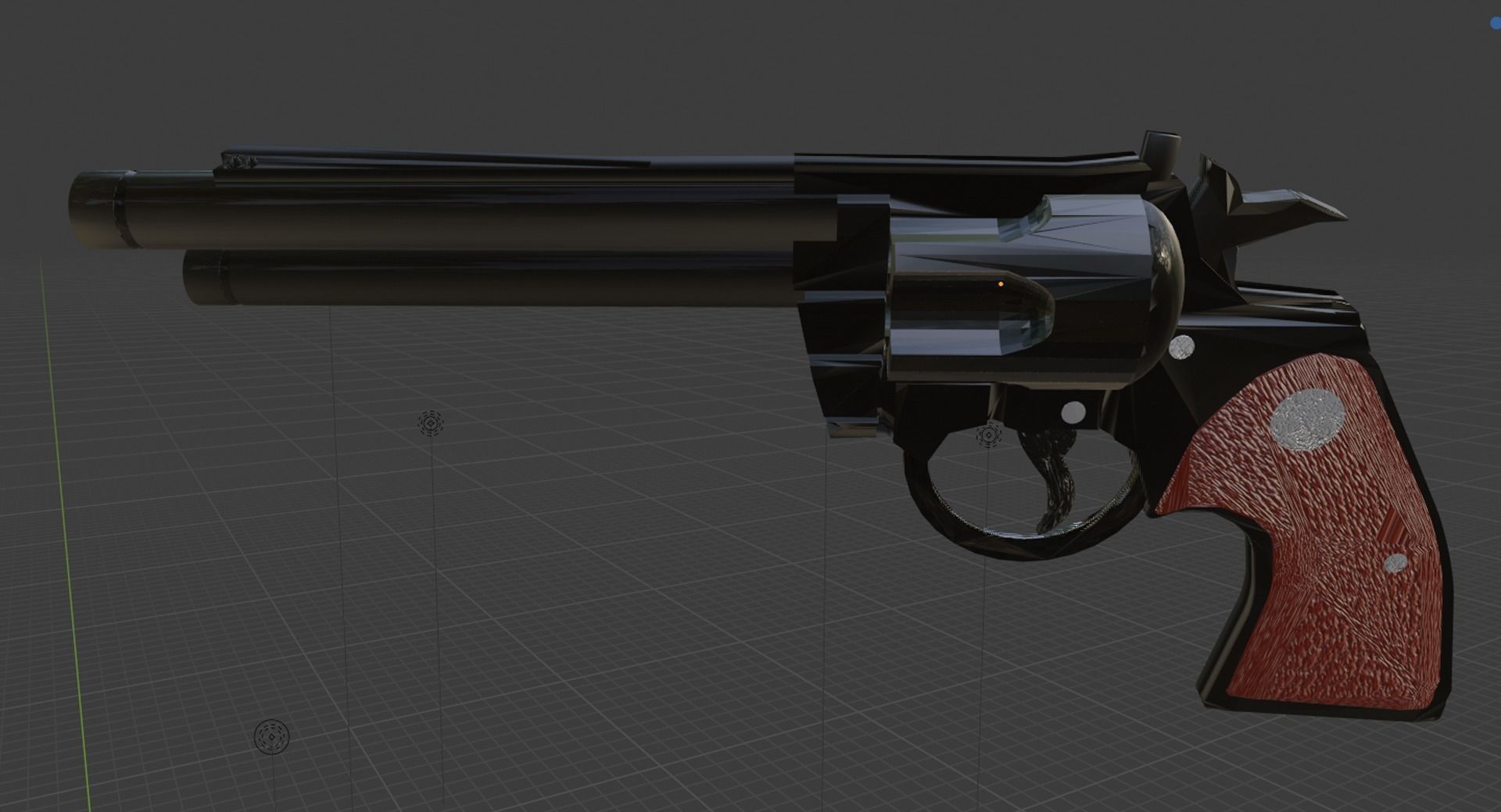 handgun revolver 3D model_3