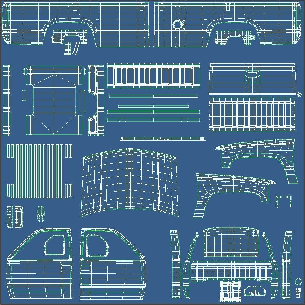 GENERIC PICKUP TRUCK 23 3D model_31