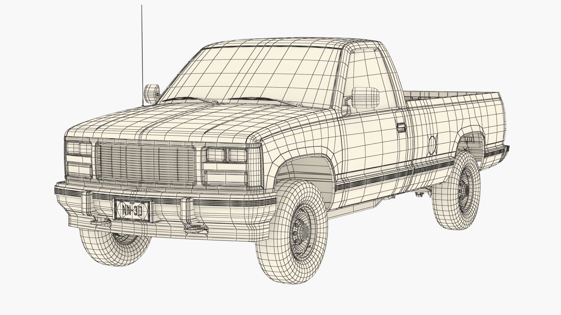 GENERIC PICKUP TRUCK 23 3D model_25