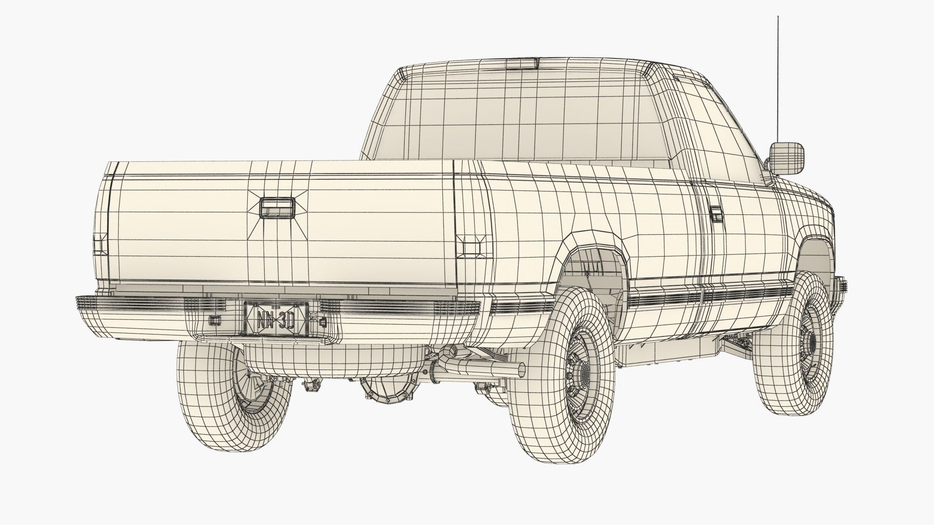 GENERIC PICKUP TRUCK 23 3D model_27