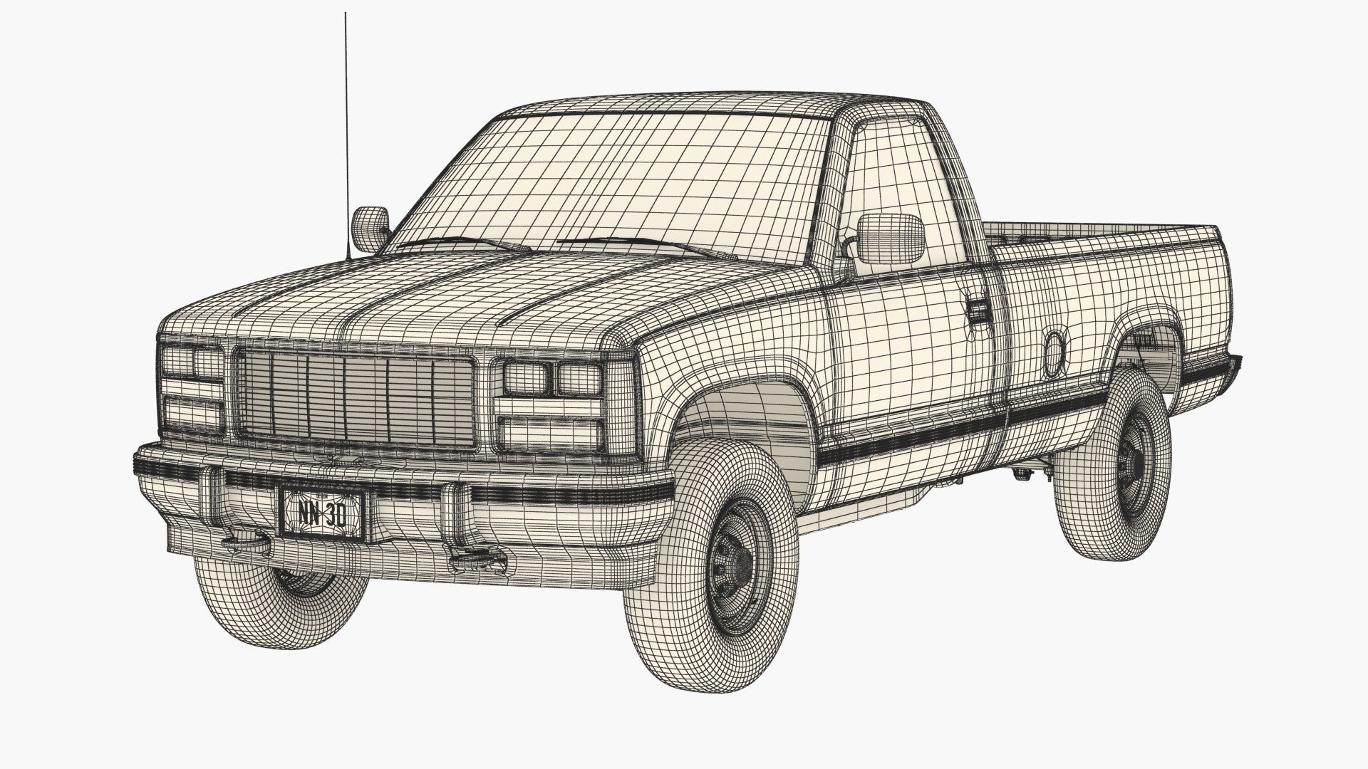 GENERIC PICKUP TRUCK 23 3D model_26