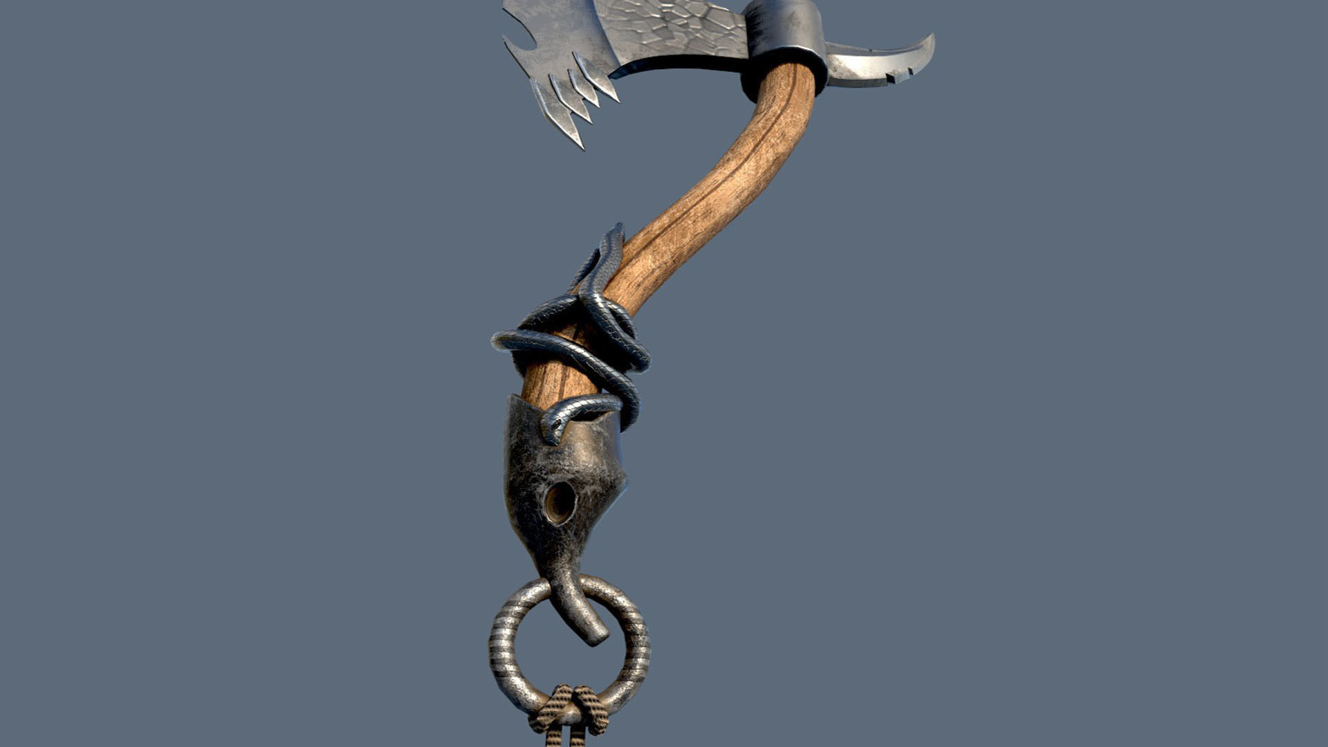 Stylized Axe Low-poly 3D model Low-poly 3D model_2