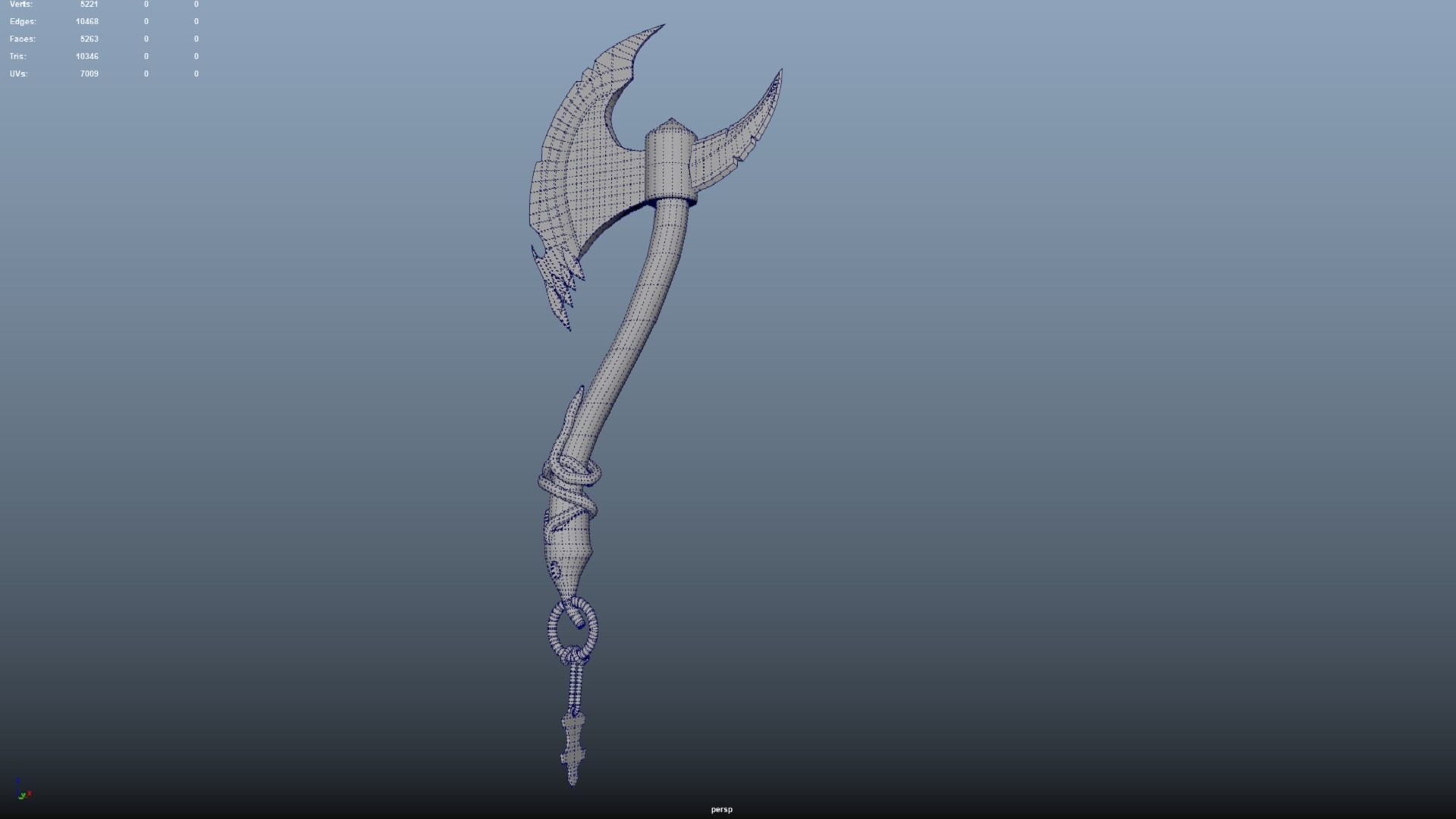 Stylized Axe Low-poly 3D model Low-poly 3D model_12