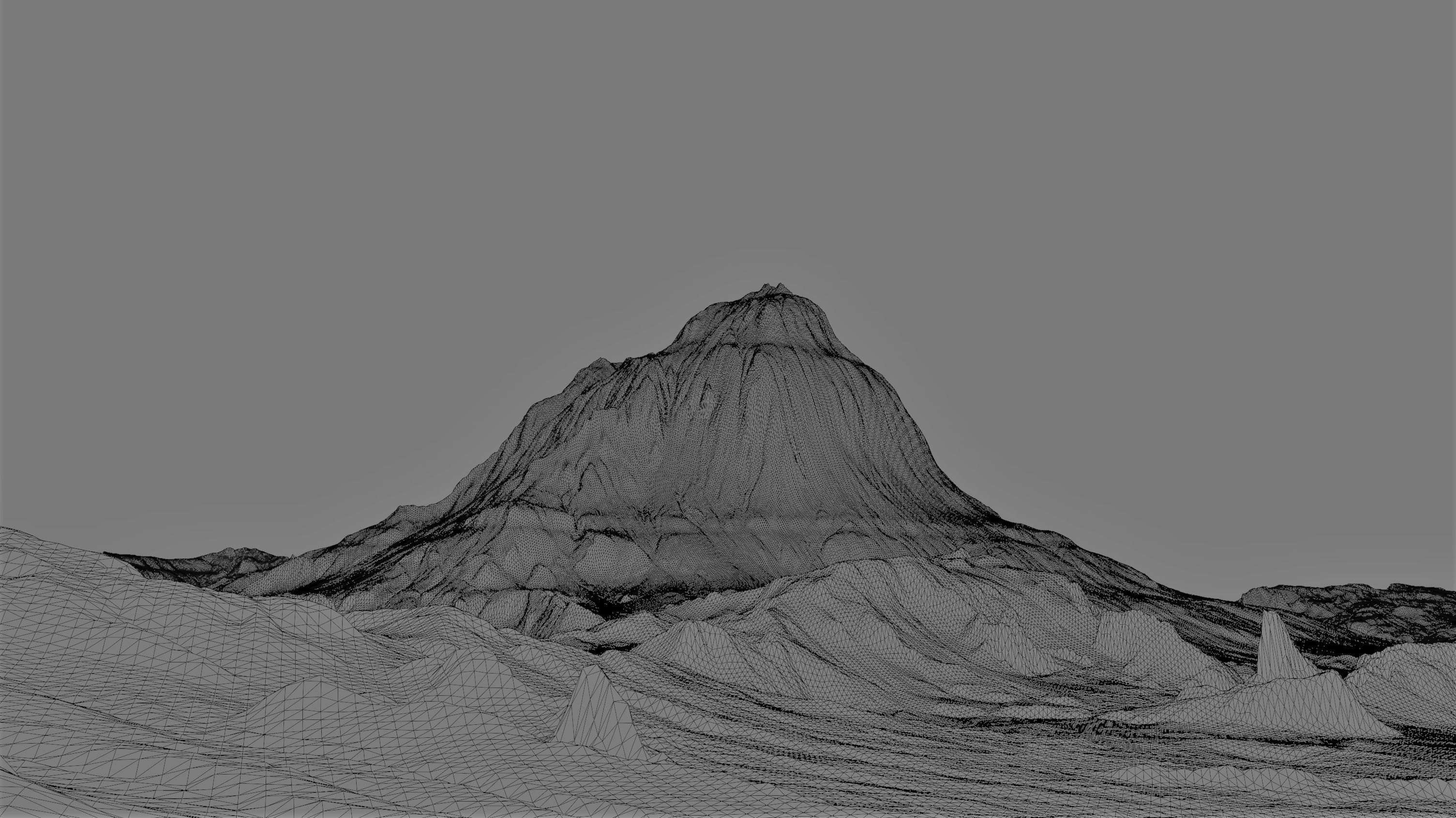 8K Mountain Valley Landscape 3D model_6