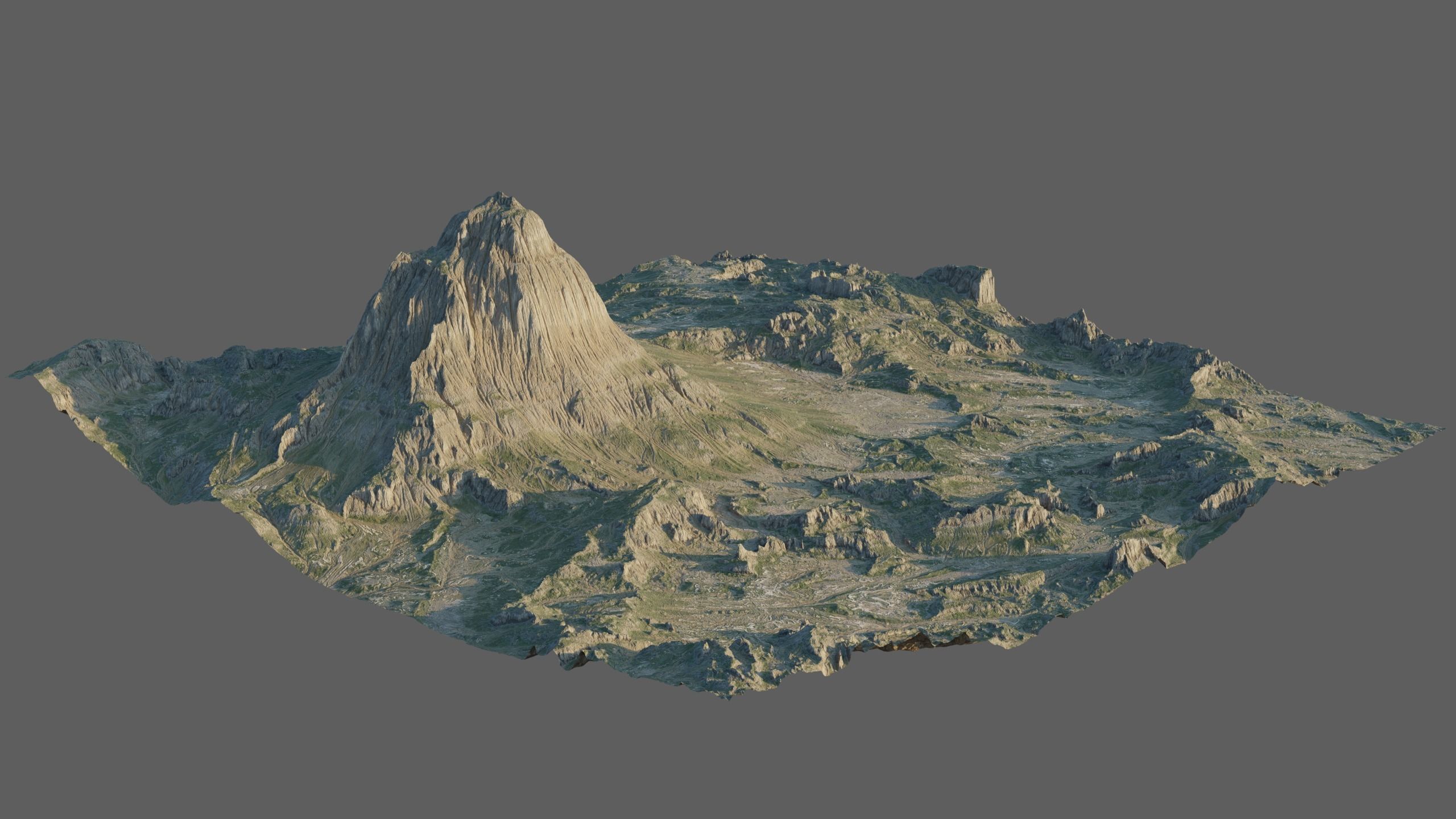 8K Mountain Valley Landscape 3D model_3