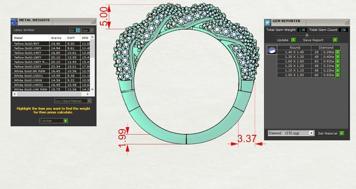 Cuban Ring 3D print model_16