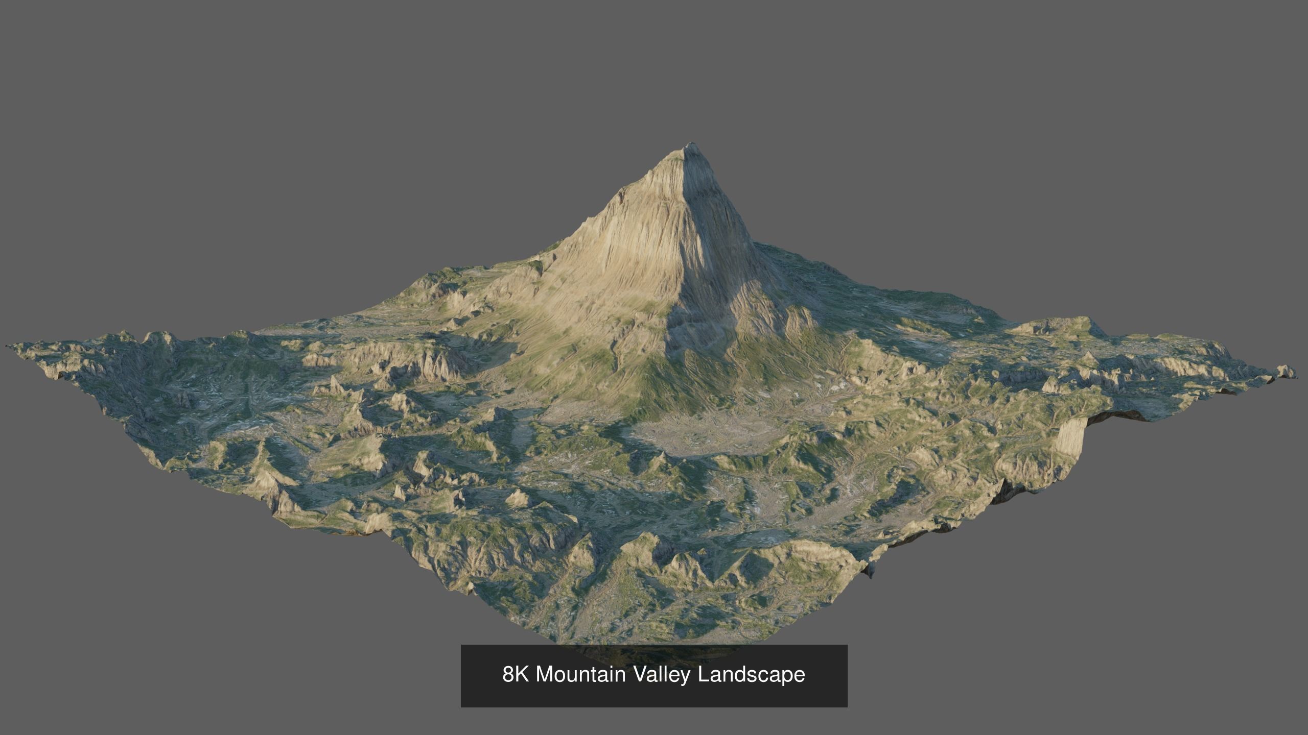 8K Valley Mountain Landscapes 3D Model Collection_3