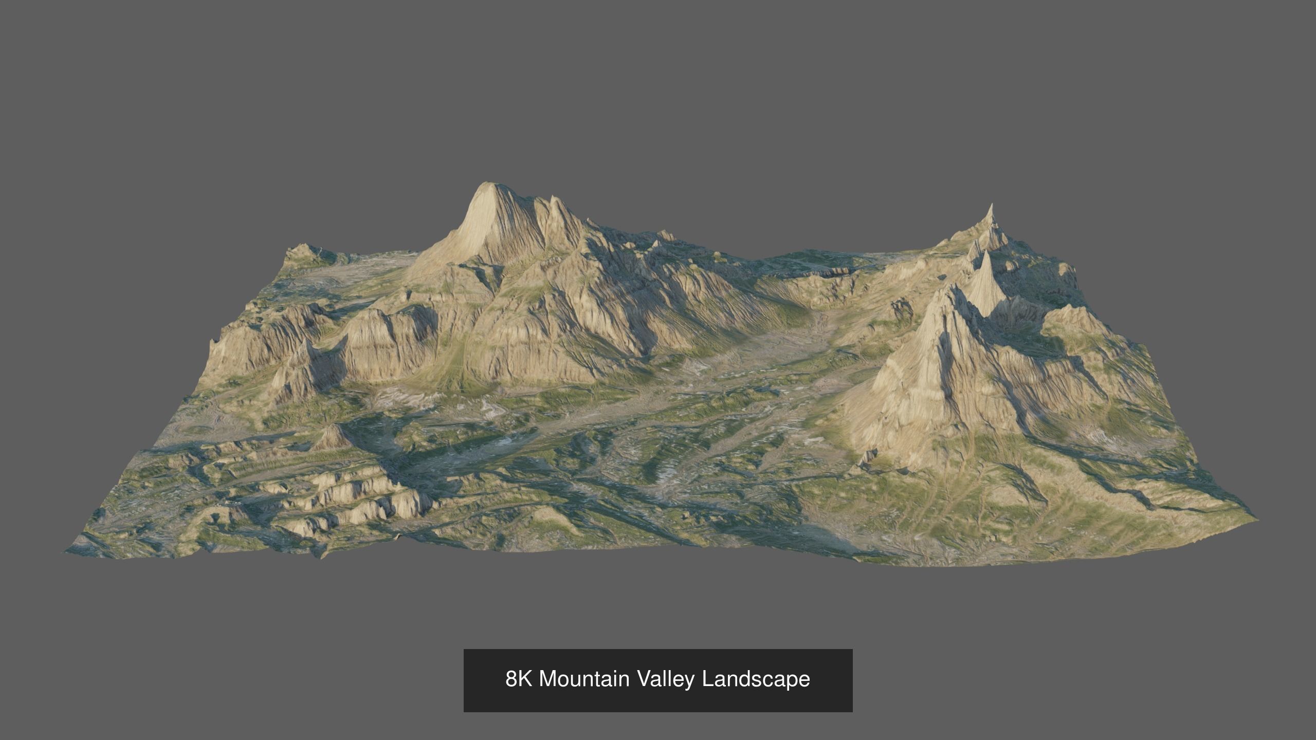 8K Valley Mountain Landscapes 3D Model Collection_2