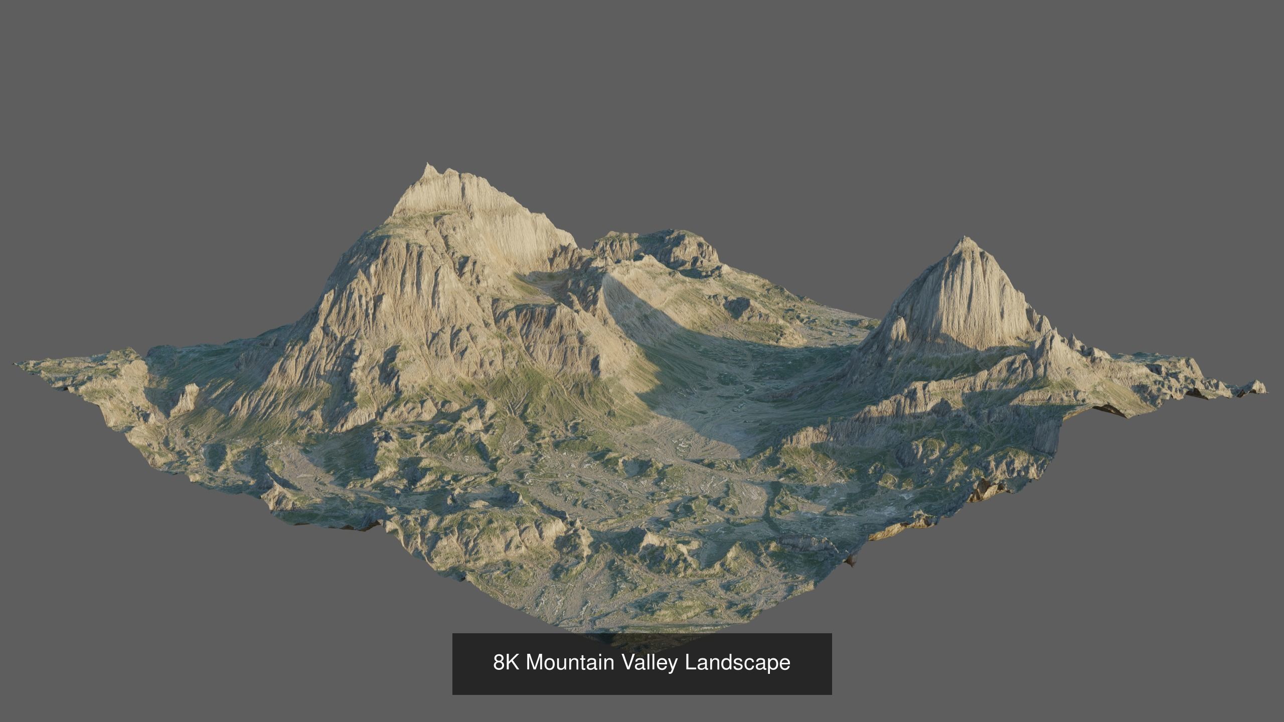 8K Valley Mountain Landscapes 3D Model Collection_4