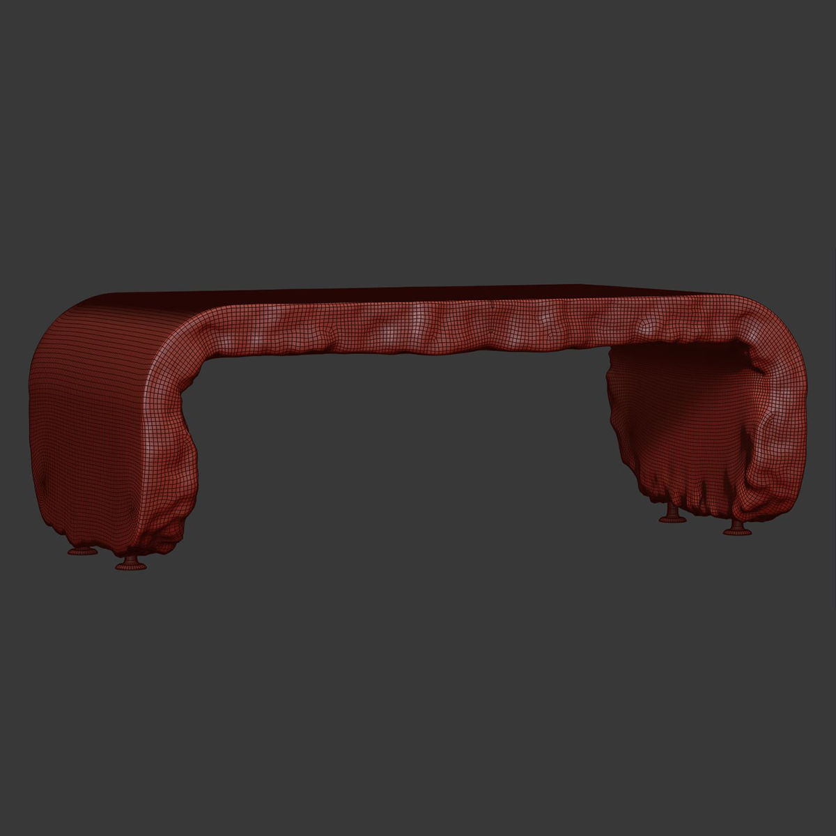 Richard concrete desk table by Bpoint  3D model_2