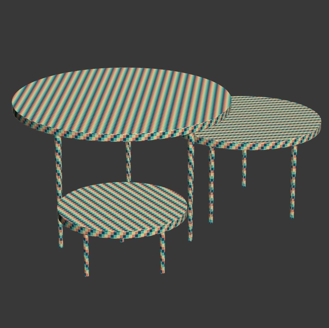 Cuda round tables 3D model_3