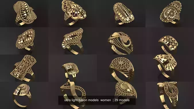ultra light fusion models  women  3D Model Collection