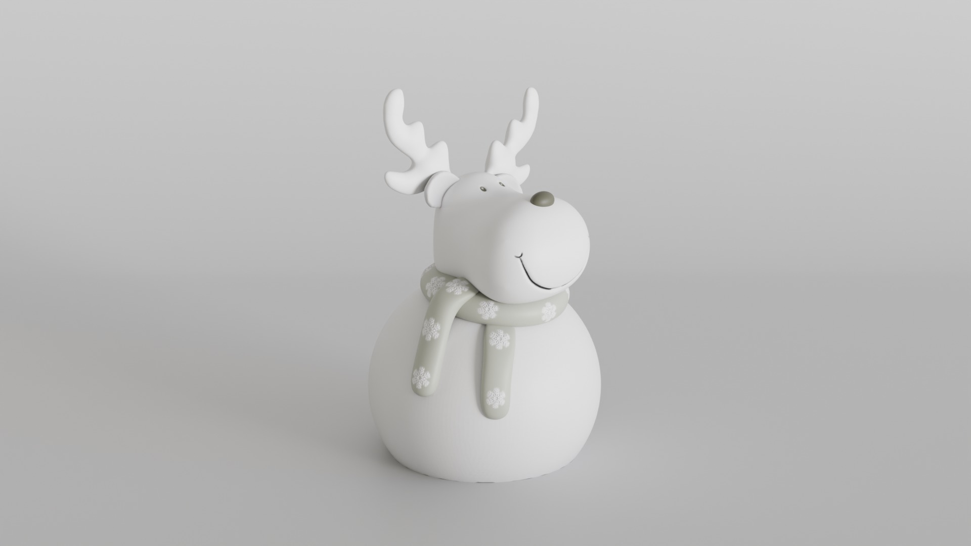 Adorable Snowman Reindeer for Christmas Decor  3D print model_1