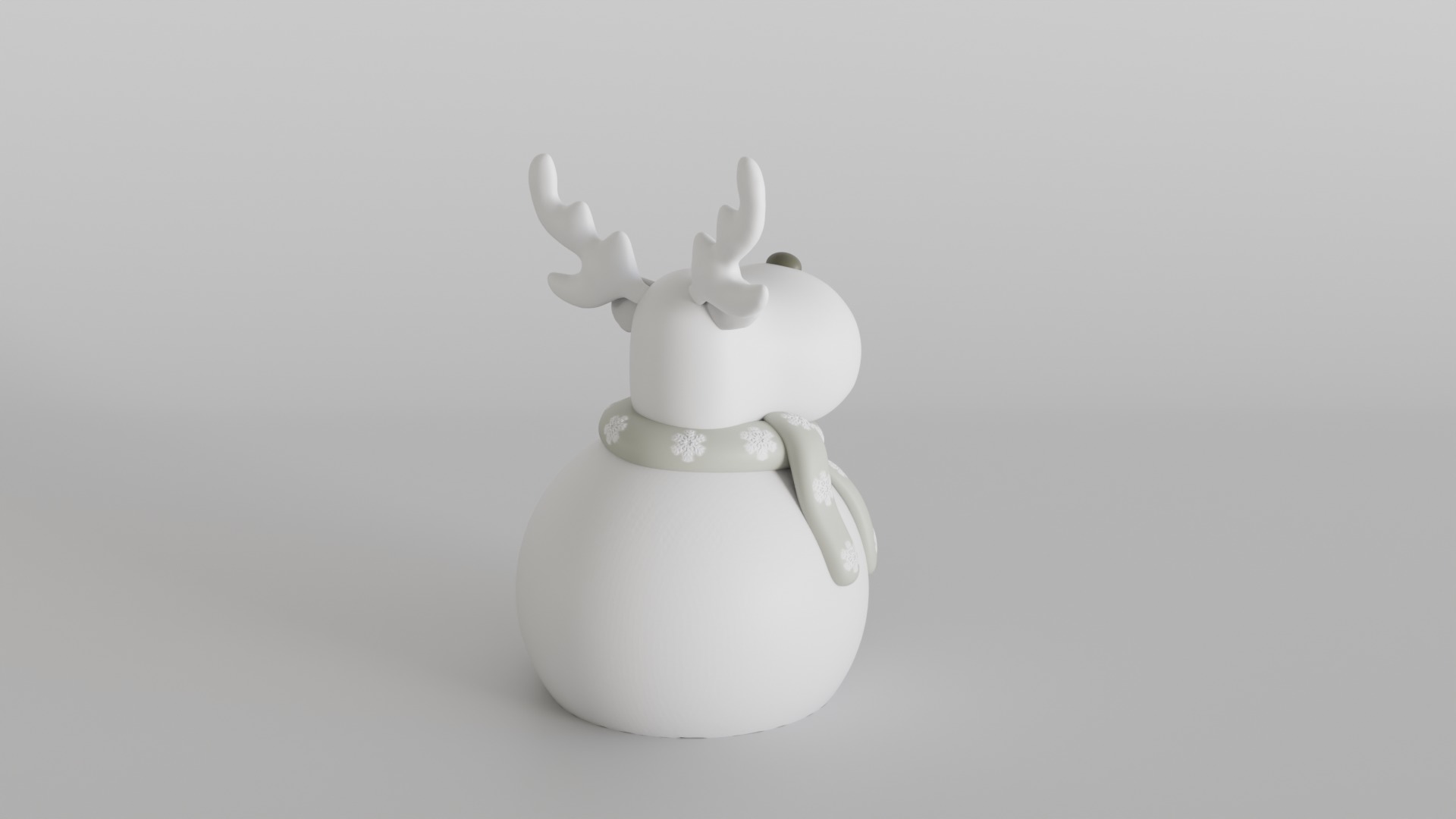 Adorable Snowman Reindeer for Christmas Decor  3D print model_3