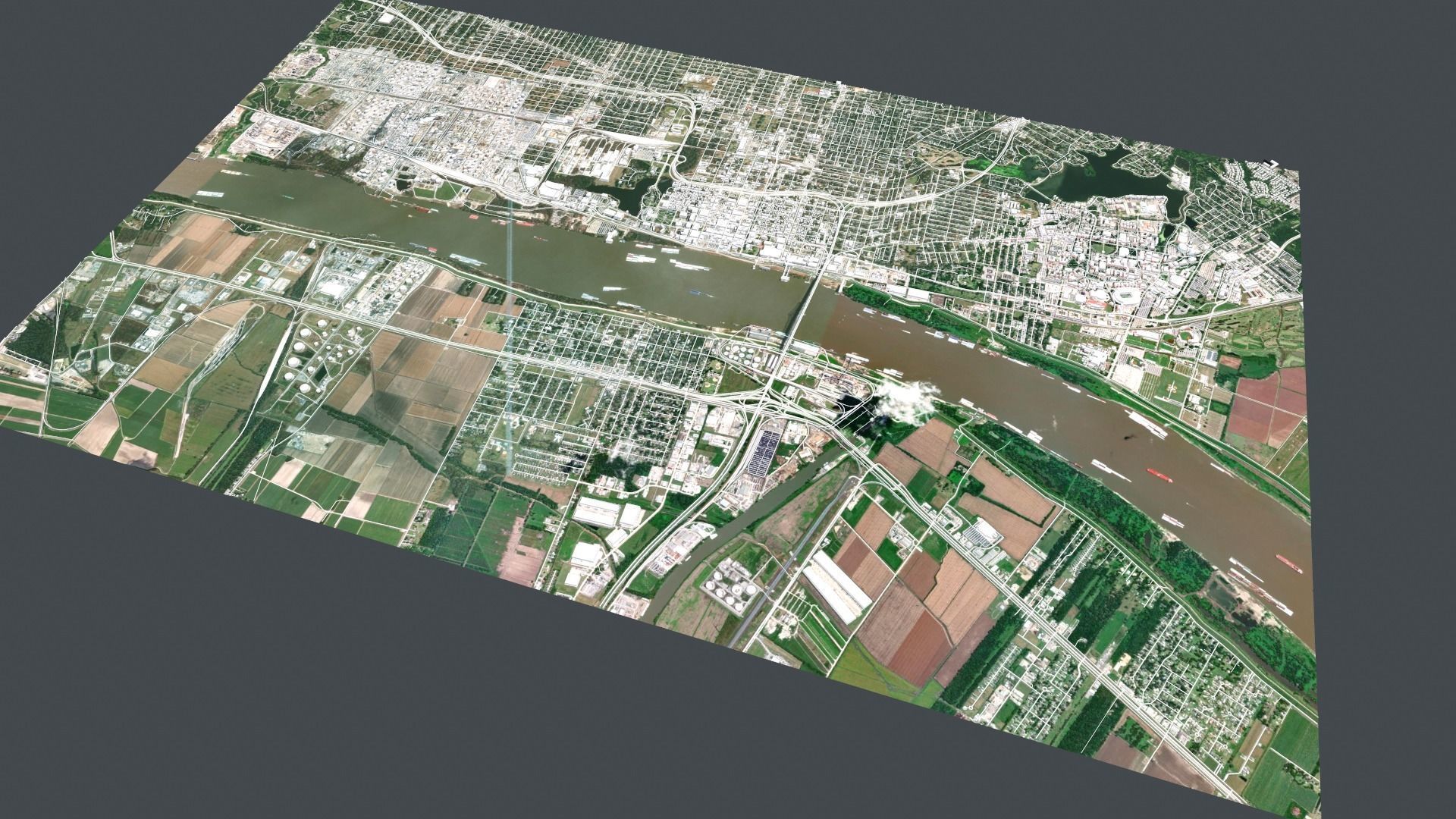Cityscape Baton Rouge  Louisiana USA  3D model_3