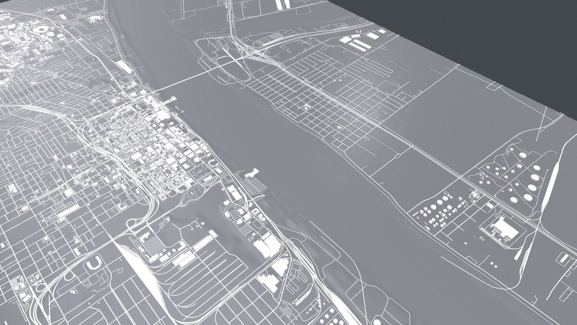 Cityscape Baton Rouge  Louisiana USA  3D model_8
