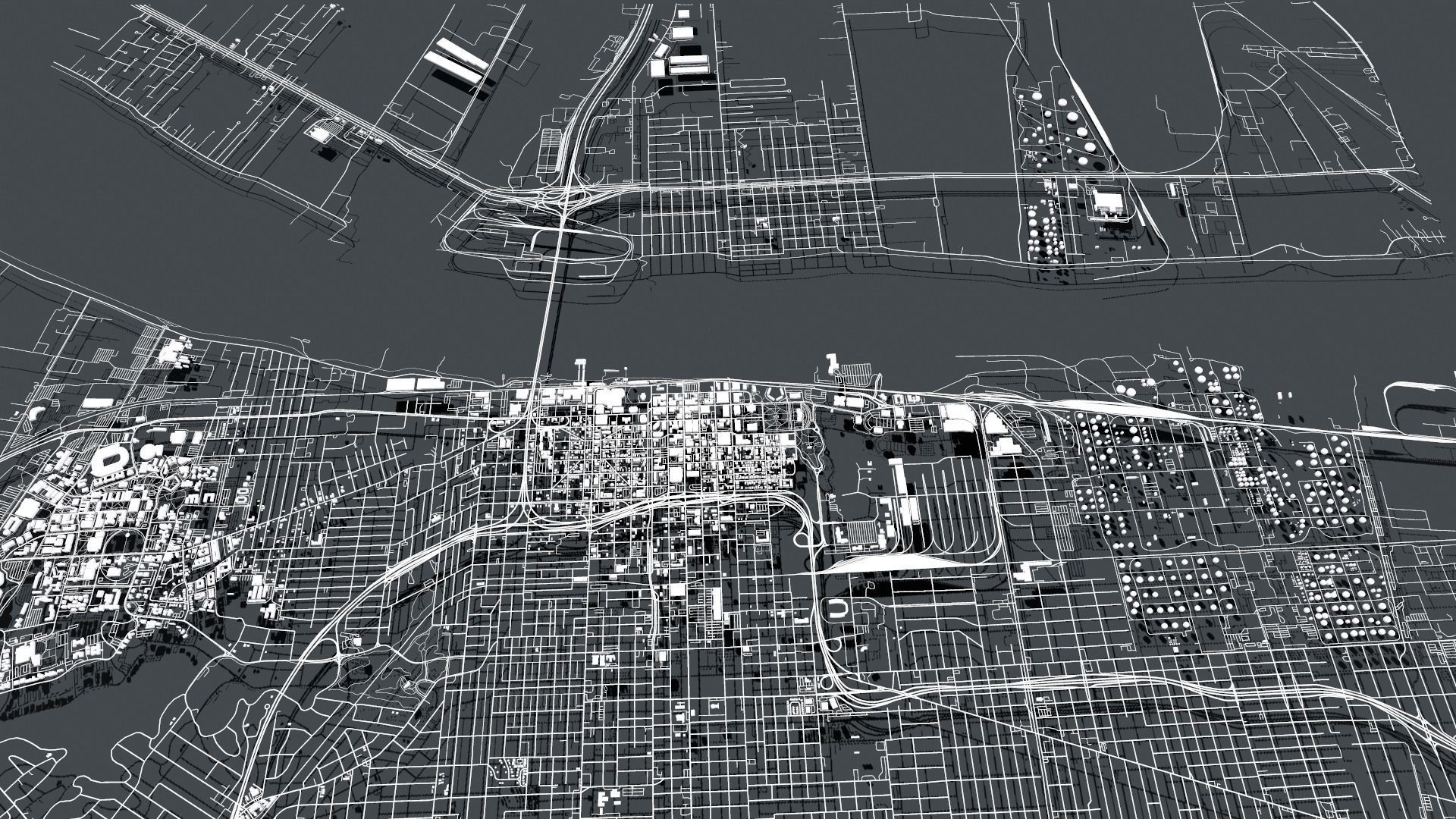 Cityscape Baton Rouge  Louisiana USA  3D model_4