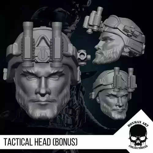 Tactical Head for 6 inch action figures 3D print model