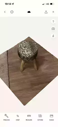 Leopard print footrest 3D model