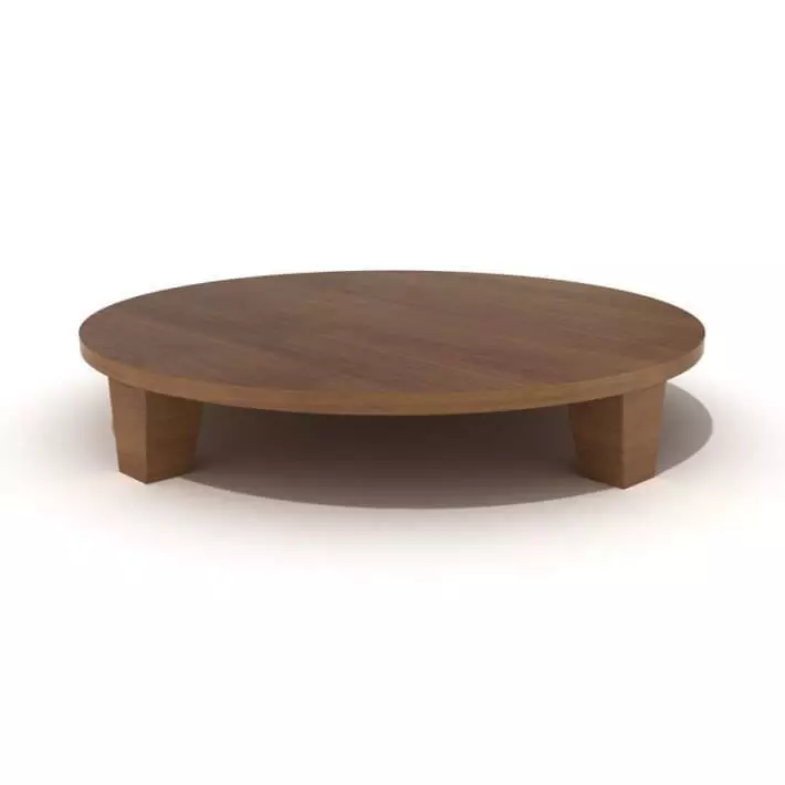 Small Wooden Table 3D model_0