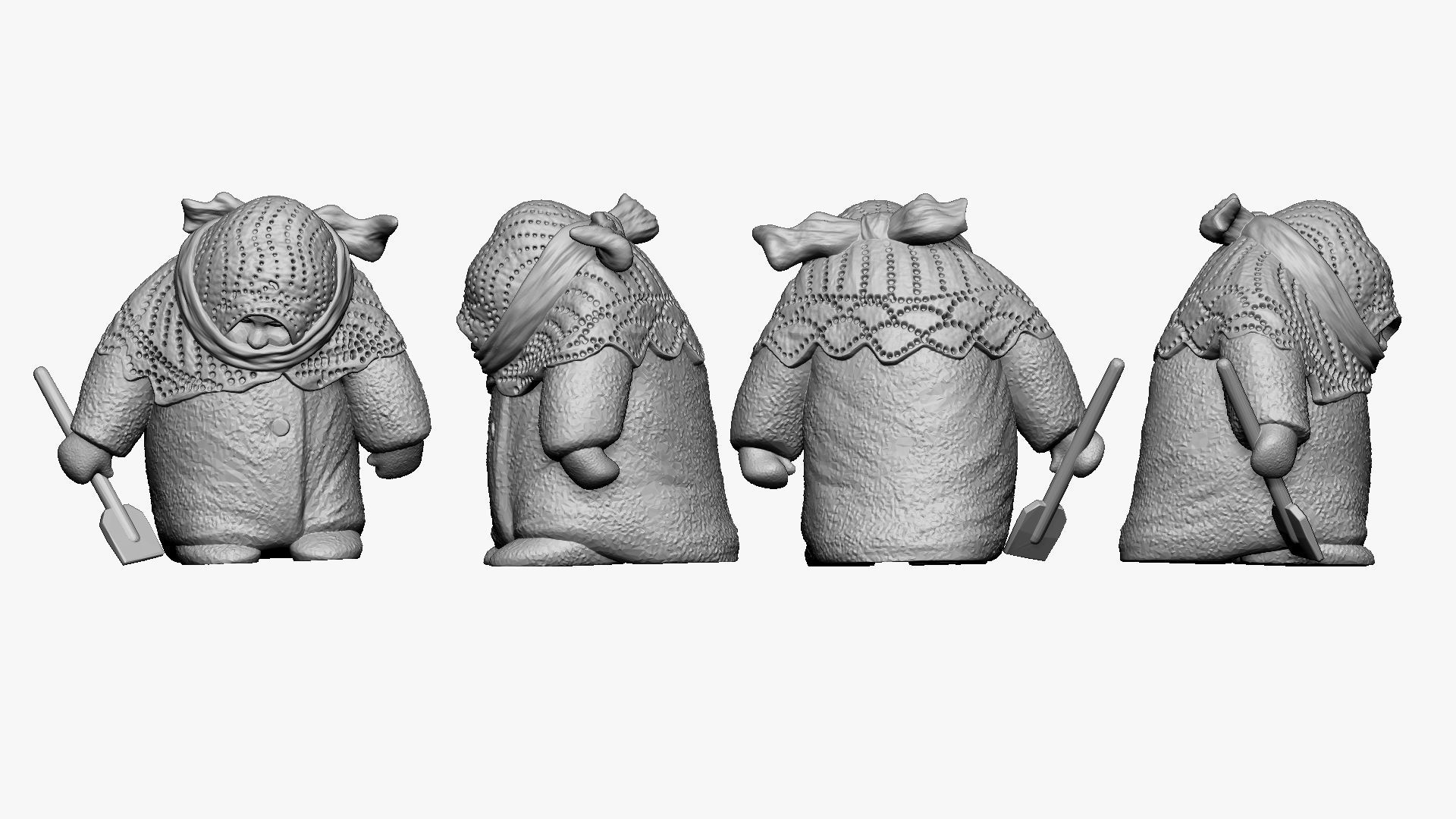 001361 girl in soviet close back and white coat 3D print model_1