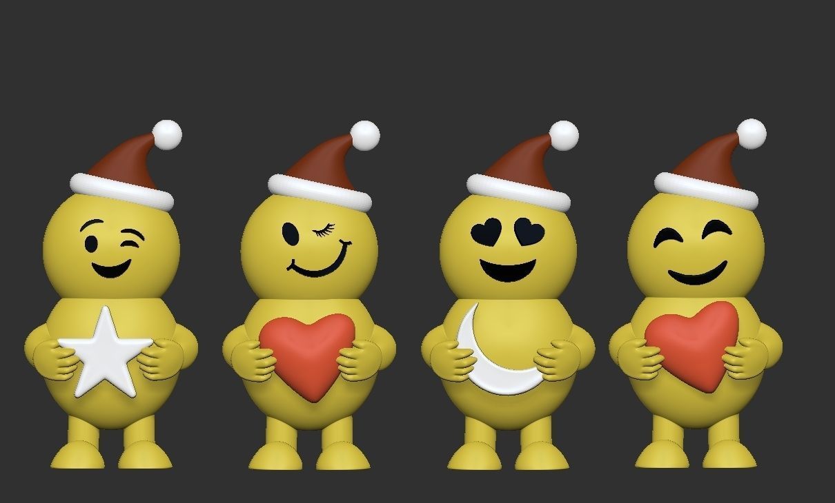 christmas emoji toy 3d printable model 3D print model_8