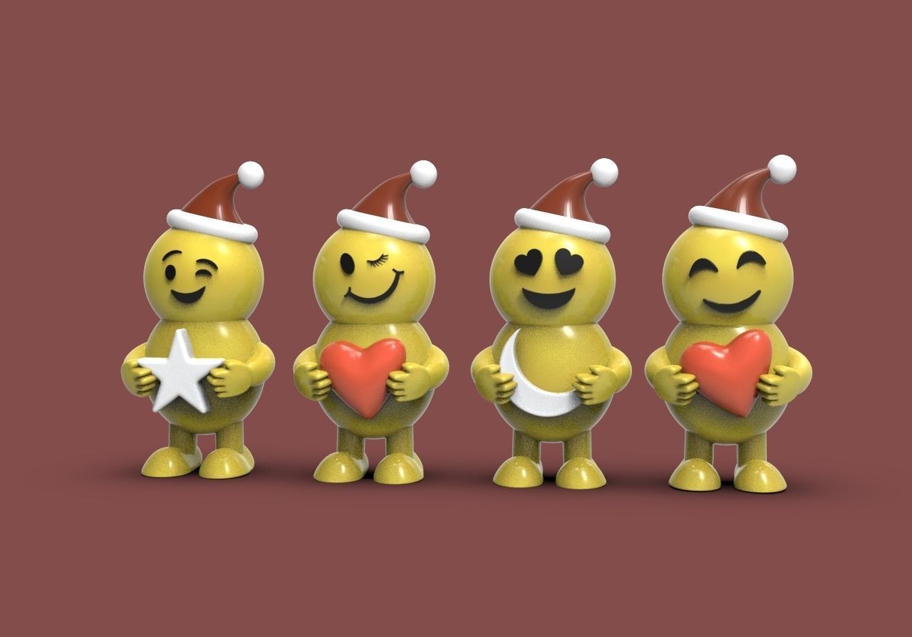 christmas emoji toy 3d printable model 3D print model_2