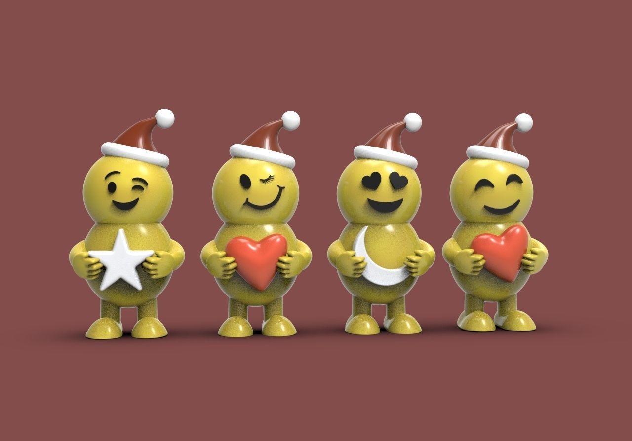 christmas emoji toy 3d printable model 3D print model_1
