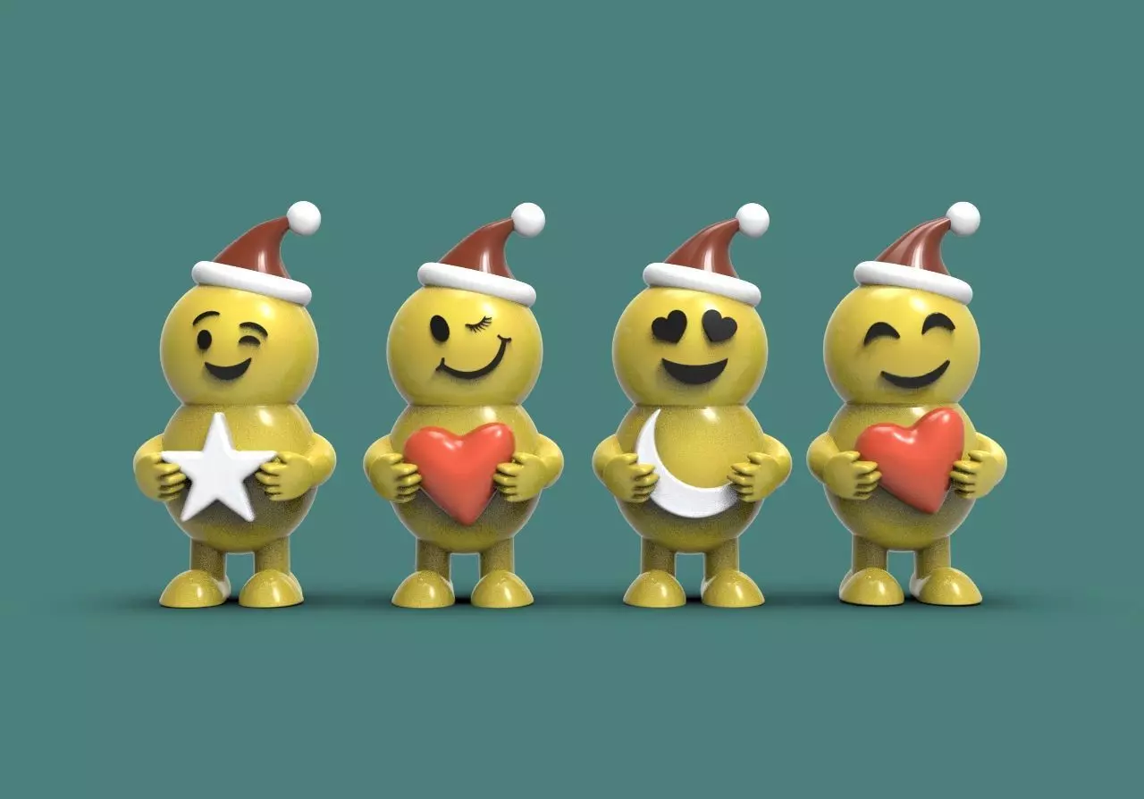 christmas emoji toy 3d printable model 3D print model_0