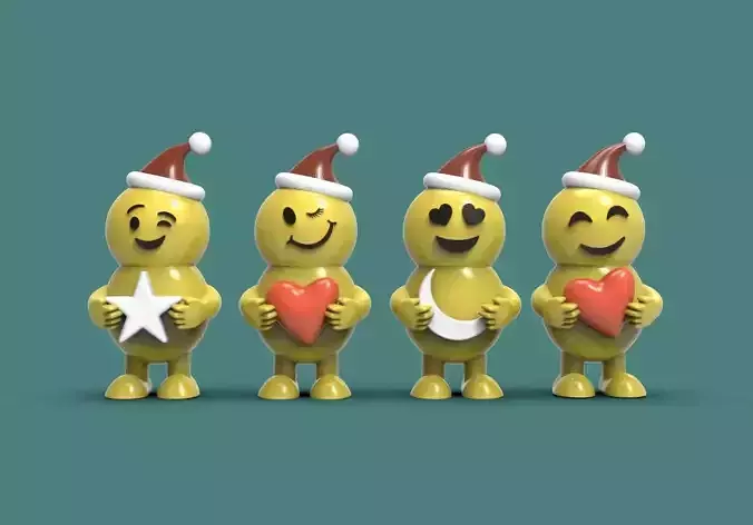 christmas emoji toy 3d printable model 3D print model