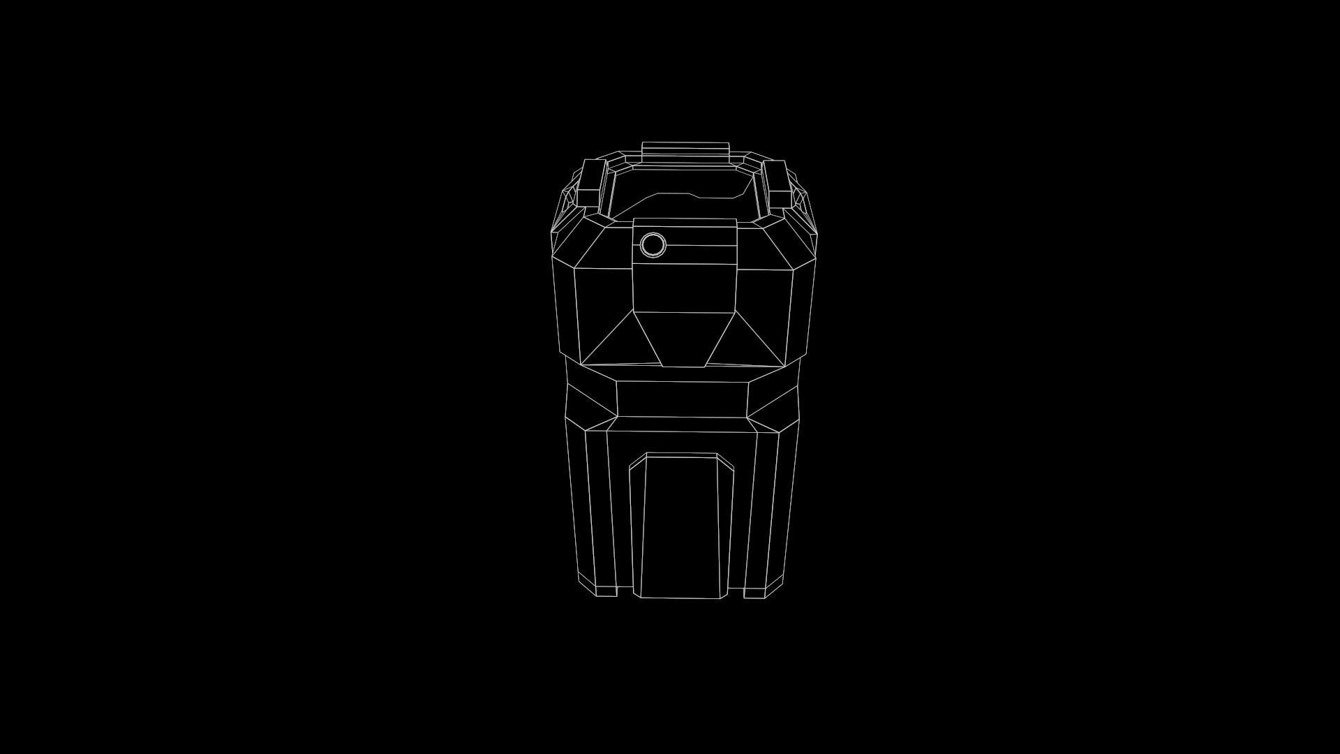 Garbage Container Sci-Fi Low-poly 3D model_13