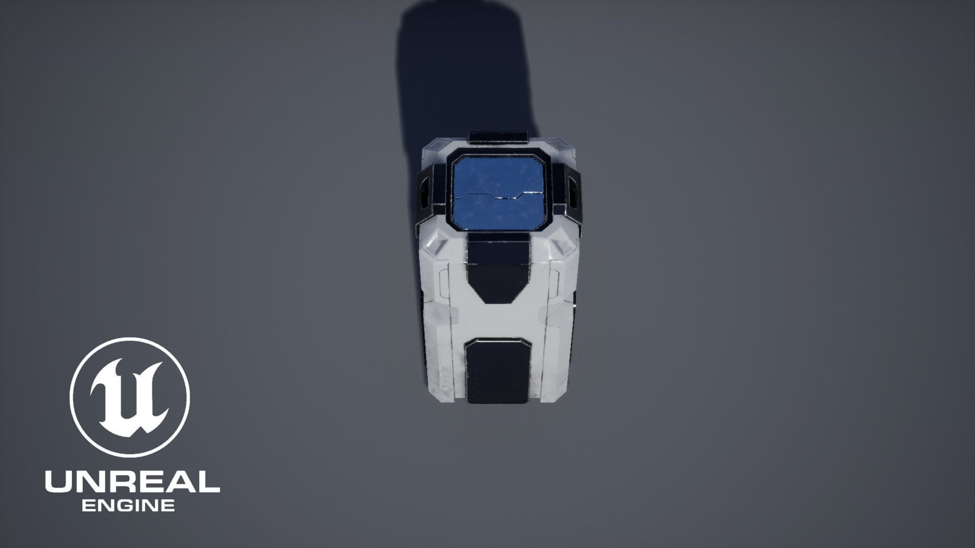 Garbage Container Sci-Fi Low-poly 3D model_11