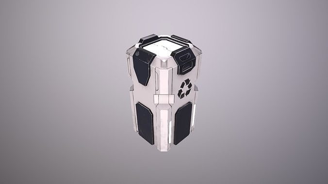 Garbage Container Sci-Fi Low-poly 3D model