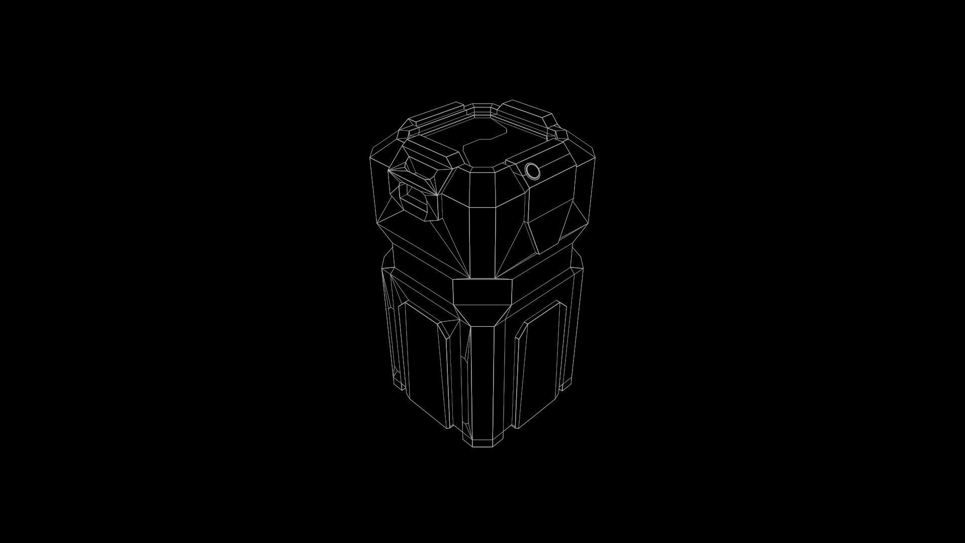 Garbage Container Sci-Fi Low-poly 3D model_15