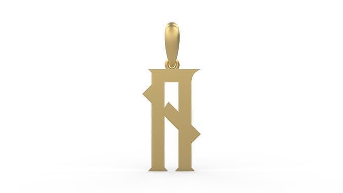 Initial Letters Pendant Crawler A 3D print model