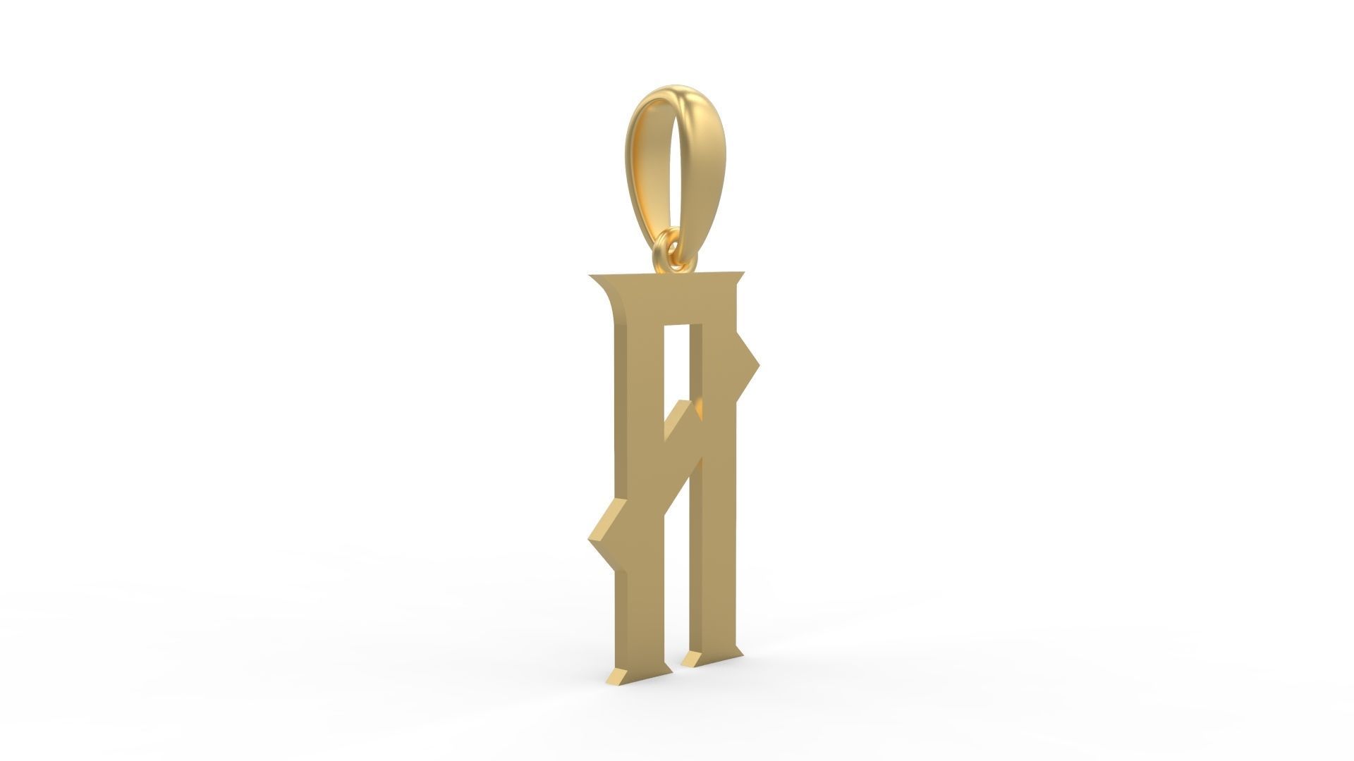 Initial Letters Pendant Crawler A 3D print model_3