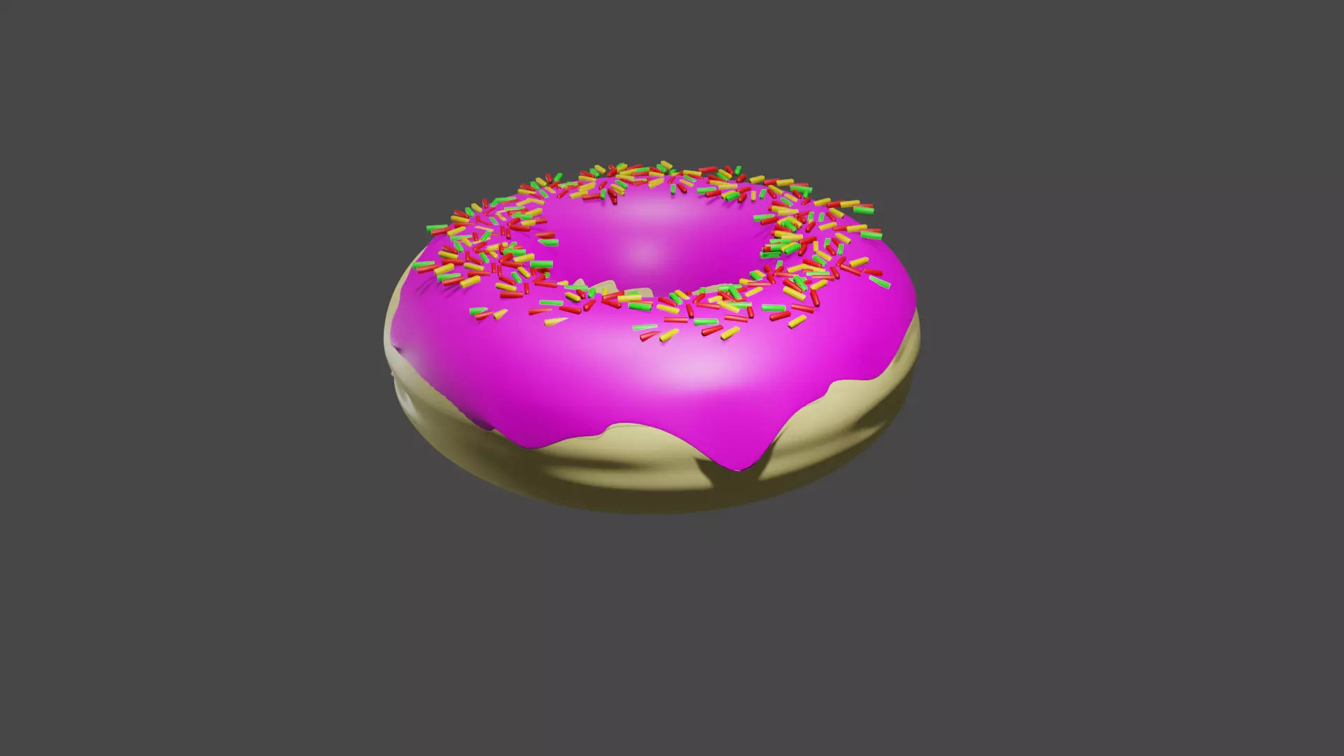donut with sprinkles 3D model_0