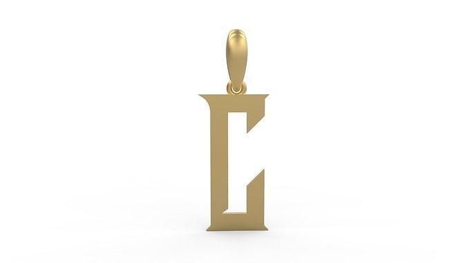 Initial Letters Pendant Crawler C 3D print model