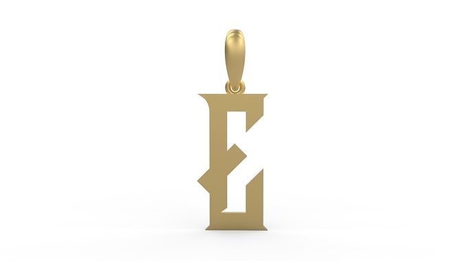 Initial Letters Pendant Crawler E 3D print model