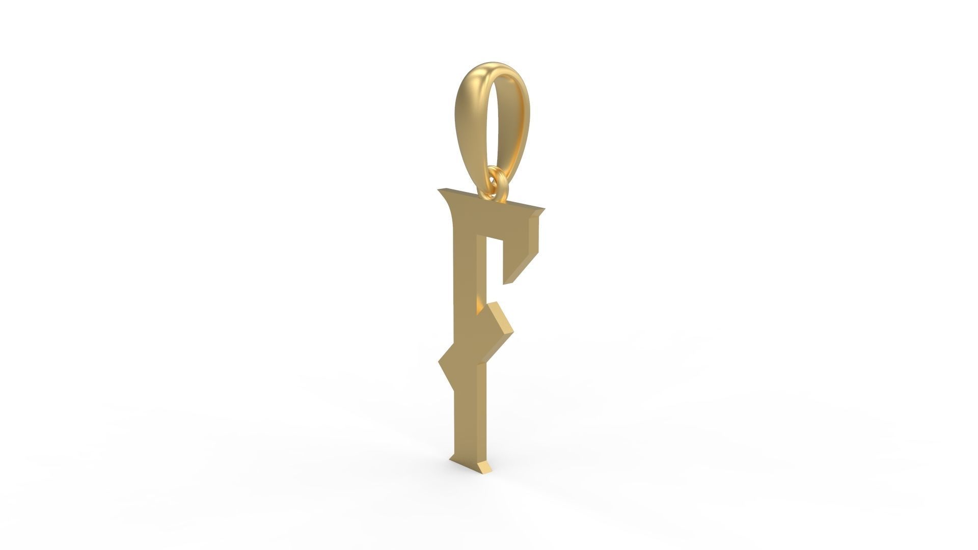 Initial Letters Pendant Crawler F 3D print model_1