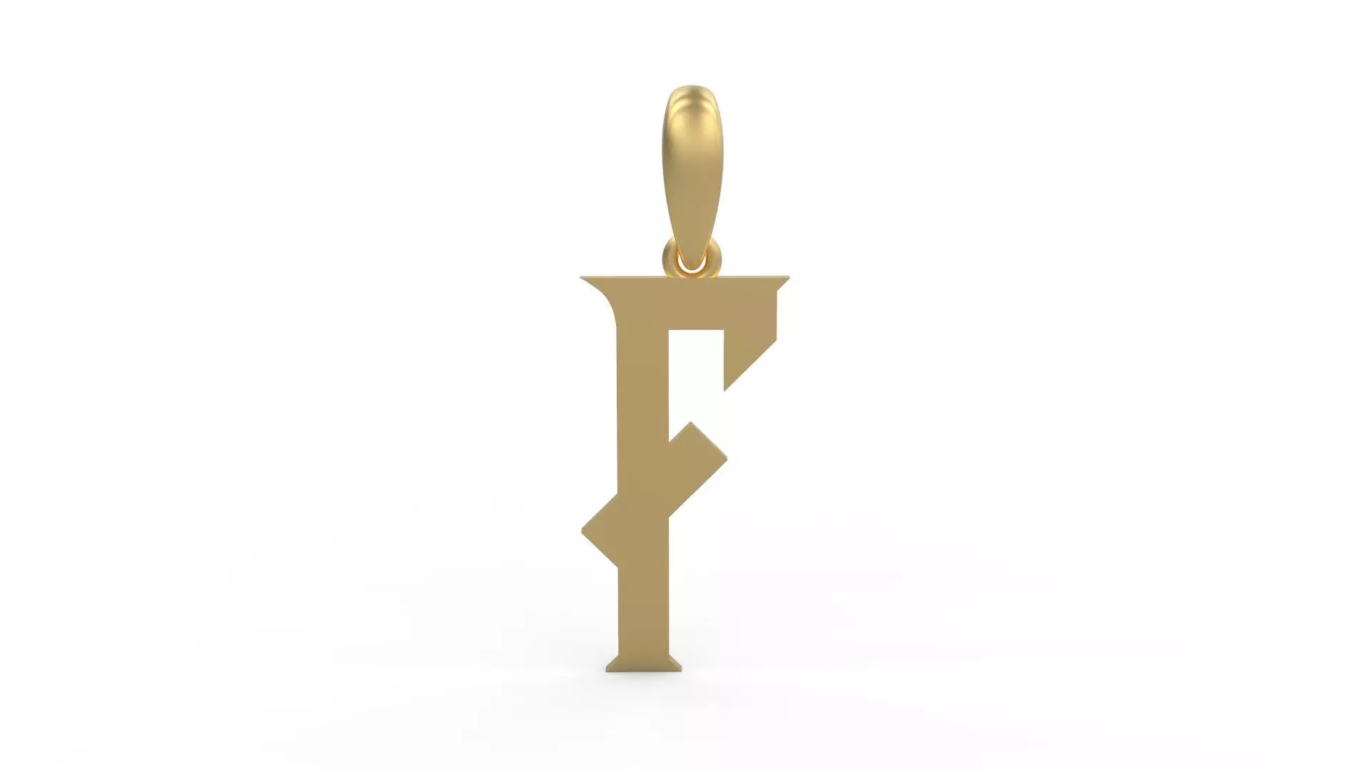 Initial Letters Pendant Crawler F 3D print model_0