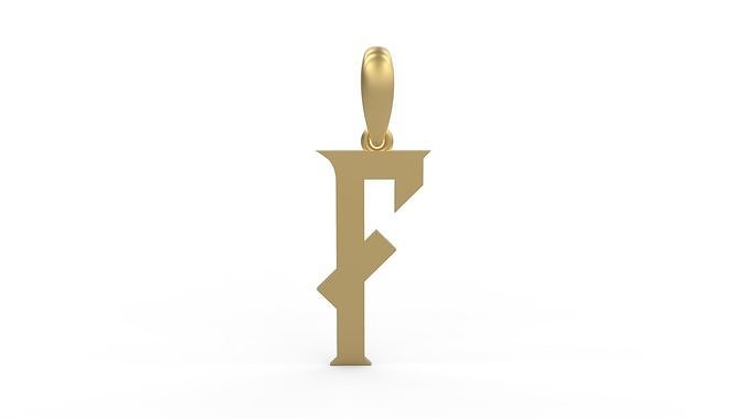 Initial Letters Pendant Crawler F 3D print model