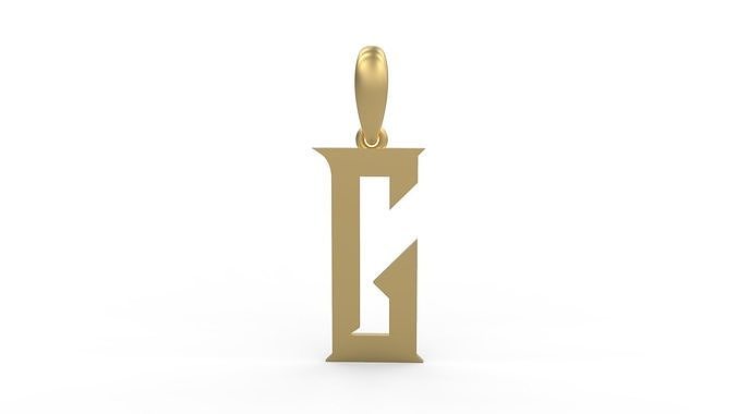 Initial Letters Pendant Crawler G 3D print model
