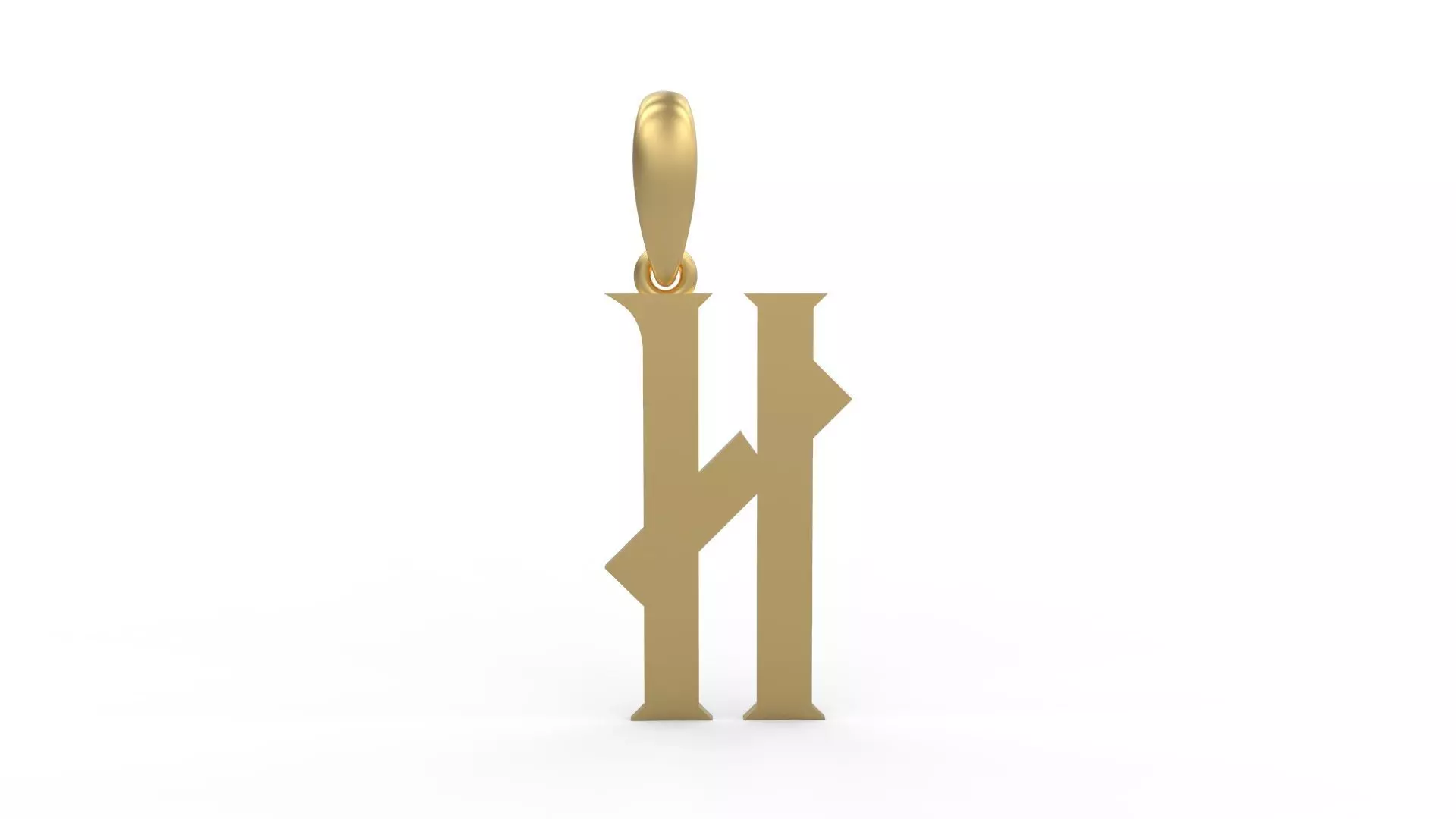 Initial Letters Pendant Crawler H 3D print model_0